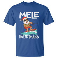 Mele Kalikimaka T Shirt Santa Water Skiing Summer Beach Hawaiian Christmas In July - Wonder Print Shop