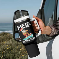 Mele Kalikimaka Tumbler With Handle Santa Water Skiing Summer Beach Hawaiian Christmas In July - Wonder Print Shop
