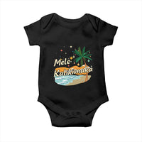 Retro Christmas In July Summer Beach Hawaii Baby Onesie Mele Kalikimaka - Wonder Print Shop