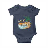 Retro Christmas In July Summer Beach Hawaii Baby Onesie Mele Kalikimaka - Wonder Print Shop