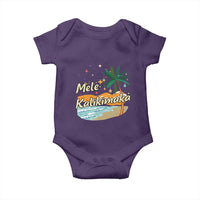Retro Christmas In July Summer Beach Hawaii Baby Onesie Mele Kalikimaka - Wonder Print Shop