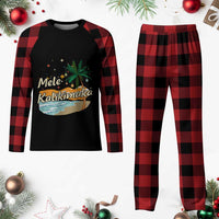 Retro Christmas In July Summer Beach Hawaii Plaid Pajama Set Mele Kalikimaka - Wonder Print Shop