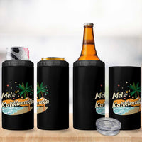 Retro Christmas In July Summer Beach Hawaii 4 in 1 Can Cooler Tumbler Mele Kalikimaka - Wonder Print Shop