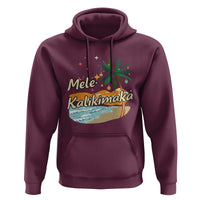 Retro Christmas In July Summer Beach Hawaii Hoodie Mele Kalikimaka - Wonder Print Shop