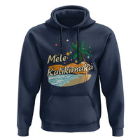 Retro Christmas In July Summer Beach Hawaii Hoodie Mele Kalikimaka - Wonder Print Shop