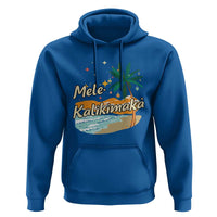Retro Christmas In July Summer Beach Hawaii Hoodie Mele Kalikimaka - Wonder Print Shop