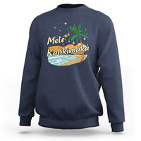 Retro Christmas In July Summer Beach Hawaii Sweatshirt Mele Kalikimaka - Wonder Print Shop