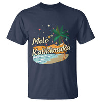 Retro Christmas In July Summer Beach Hawaii T Shirt Mele Kalikimaka - Wonder Print Shop
