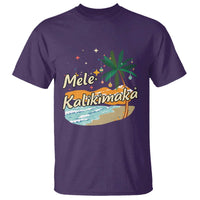 Retro Christmas In July Summer Beach Hawaii T Shirt Mele Kalikimaka - Wonder Print Shop