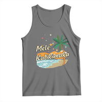 Retro Christmas In July Summer Beach Hawaii Tank Top Mele Kalikimaka - Wonder Print Shop