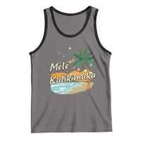 Retro Christmas In July Summer Beach Hawaii Tank Top Mele Kalikimaka - Wonder Print Shop