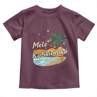 Retro Christmas In July Summer Beach Hawaii Toddler T Shirt Mele Kalikimaka - Wonder Print Shop