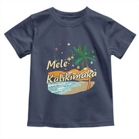Retro Christmas In July Summer Beach Hawaii Toddler T Shirt Mele Kalikimaka - Wonder Print Shop