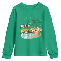 Retro Christmas In July Summer Beach Hawaii Youth Sweatshirt Mele Kalikimaka - Wonder Print Shop