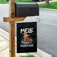 Mele Kalikimaka Hawaiian Christmas Garden Flag Funny Santa Jet Ski Summer Beach Xmas In July - Wonder Print Shop