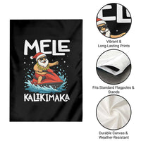 Mele Kalikimaka Hawaiian Christmas Garden Flag Funny Santa Jet Ski Summer Beach Xmas In July - Wonder Print Shop