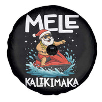 Mele Kalikimaka Hawaiian Christmas Spare Tire Cover Funny Santa Jet Ski Summer Beach Xmas In July - Wonder Print Shop