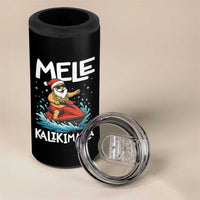 Mele Kalikimaka Hawaiian Christmas 4 in 1 Can Cooler Tumbler Funny Santa Jet Ski Summer Beach Xmas In July - Wonder Print Shop