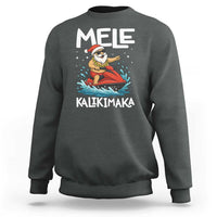 Mele Kalikimaka Hawaiian Christmas Sweatshirt Funny Santa Jet Ski Summer Beach Xmas In July - Wonder Print Shop