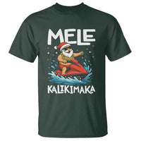 Mele Kalikimaka Hawaiian Christmas T Shirt Funny Santa Jet Ski Summer Beach Xmas In July - Wonder Print Shop
