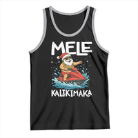 Mele Kalikimaka Hawaiian Christmas Tank Top Funny Santa Jet Ski Summer Beach Xmas In July - Wonder Print Shop