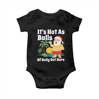 Funny Christmas In July Baby Onesie Hot As Balls Santa Summer Party - Wonder Print Shop