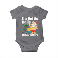 Funny Christmas In July Baby Onesie Hot As Balls Santa Summer Party - Wonder Print Shop