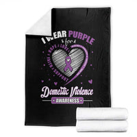 Domestic Violence Awareness Throw Blanket Purple Ribbon Support Survivor - Wonder Print Shop