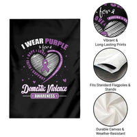 Domestic Violence Awareness Garden Flag Purple Ribbon Support Survivor - Wonder Print Shop