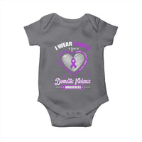 Domestic Violence Awareness Baby Onesie Purple Ribbon Support Survivor - Wonder Print Shop