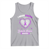 Domestic Violence Awareness Tank Top Purple Ribbon Support Survivor - Wonder Print Shop