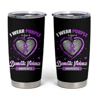 Domestic Violence Awareness Tumbler Cup Purple Ribbon Support Survivor - Wonder Print Shop