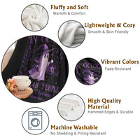 Domestic Violence Awareness Throw Blanket Halloween October Wear Purple Ghost - Wonder Print Shop