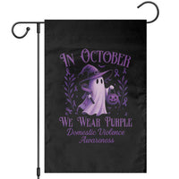 Domestic Violence Awareness Garden Flag Halloween October Wear Purple Ghost - Wonder Print Shop