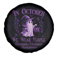 Domestic Violence Awareness Spare Tire Cover Halloween October Wear Purple Ghost - Wonder Print Shop