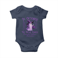 Domestic Violence Awareness Baby Onesie Halloween October Wear Purple Ghost - Wonder Print Shop