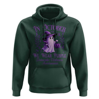 Domestic Violence Awareness Hoodie Halloween October Wear Purple Ghost - Wonder Print Shop
