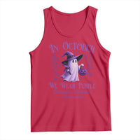 Domestic Violence Awareness Tank Top Halloween October Wear Purple Ghost - Wonder Print Shop