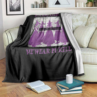 Retro In October We Wear Purple Witch Domestic Violence Awareness Throw Blanket - Wonder Print Shop