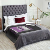 Retro In October We Wear Purple Witch Domestic Violence Awareness Throw Blanket - Wonder Print Shop
