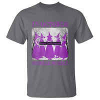 Retro In October We Wear Purple Witch Domestic Violence Awareness T Shirt - Wonder Print Shop