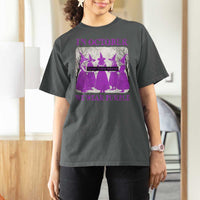 Retro In October We Wear Purple Witch Domestic Violence Awareness T Shirt For Women - Wonder Print Shop