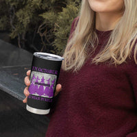 Retro In October We Wear Purple Witch Domestic Violence Awareness Tumbler Cup - Wonder Print Shop