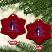 Stop Domestic Violence Ceramic Ornament Purple Ribbon Witch Graphic Witchy Feminist