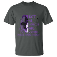 Stop Domestic Violence T Shirt Purple Ribbon Witch Graphic Witchy Feminist