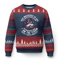 Breast Cancer Ugly Christmas Sweater Pink Ribbon I Am Storm - Wonder Print Shop