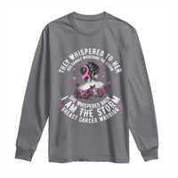 Breast Cancer Long Sleeve Shirt Pink Ribbon I Am Storm - Wonder Print Shop