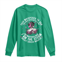 Breast Cancer Long Sleeve Shirt Pink Ribbon I Am Storm - Wonder Print Shop