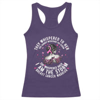 Breast Cancer Racerback Tank Top Pink Ribbon I Am Storm - Wonder Print Shop