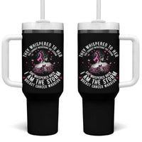 Breast Cancer Tumbler With Handle Pink Ribbon I Am Storm - Wonder Print Shop
